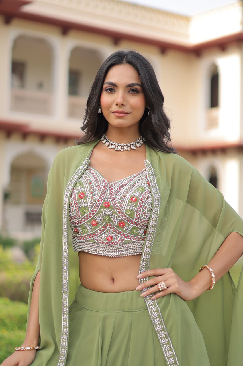 Kalikar Gold Crush with Sequins & Zari Embroidered Work-7152