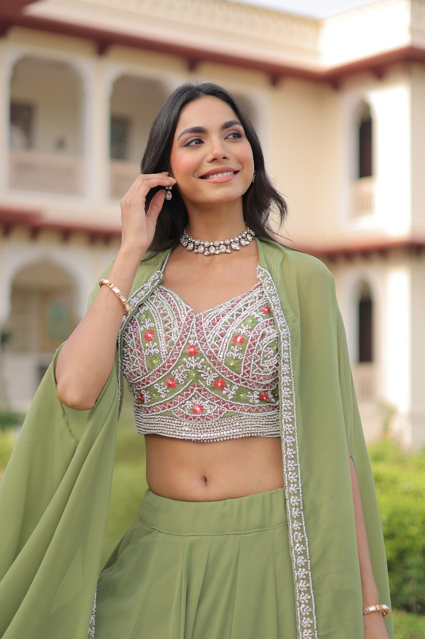 Kalikar Gold Crush with Sequins & Zari Embroidered Work-7152