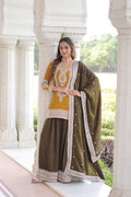 Kalikar  NC Silk With Sequins and Codding Embroidered work Sharara Set - 9302