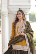Kalikar  NC Silk With Sequins and Codding Embroidered work Sharara Set - 9302