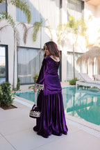 Ice Velvet with Rich Zari Embroidered & Real Mirror work- Kurta set Kalikar