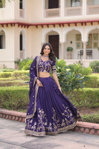 Kalikar NC Vichitra Silk With Heavy Sequins & Zari Embroidered work -7156
