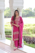 Kalikar Faux Blooming With Embroidered Work  Kurta Set KADV-1219