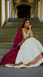 Kalikar Vichitra Silk Work Lace Border Belt With Sequins Lace Touch Up  -2049