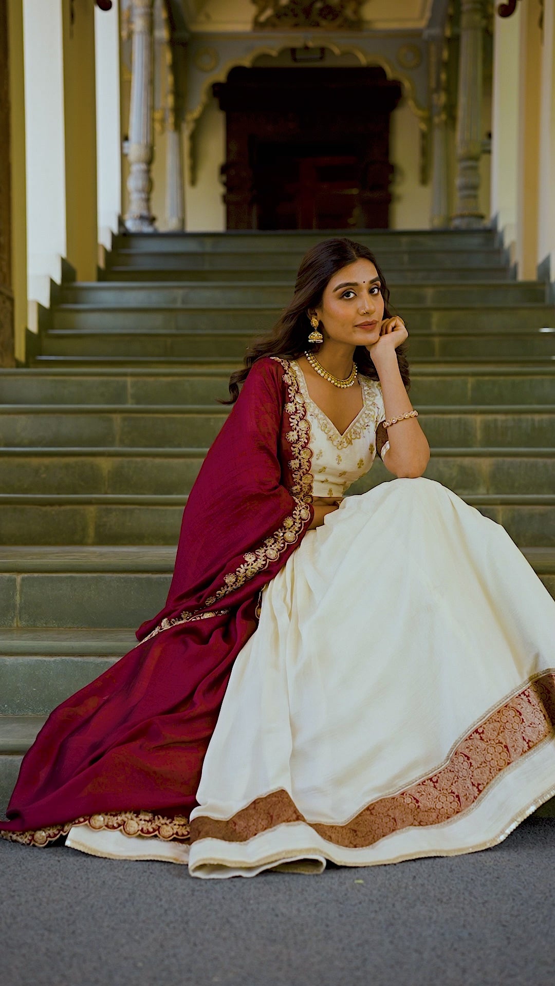 Kalikar Vichitra Silk Work Lace Border Belt With Sequins Lace Touch Up  -2049