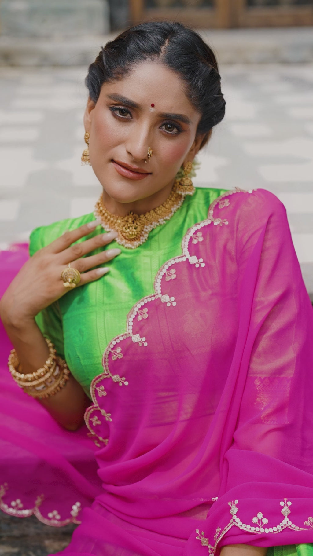 Kalikar Zari Weaving Work Lehenga With Blouse-2028