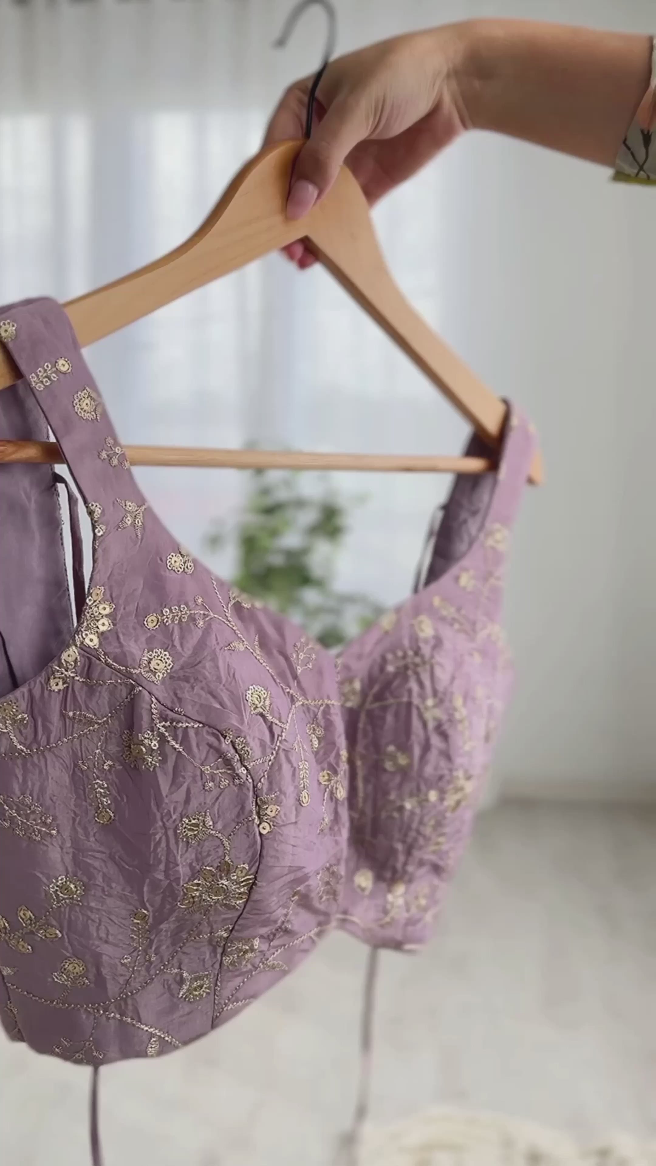 Kalikar Gold Crush Silk Mauve -RV Niharika