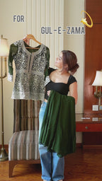 Kalikar Fendi Crush with Zari & Sequins Embroidered work - KLM14