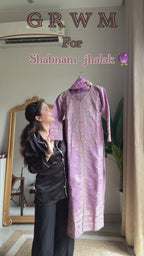 Kalikar Fendi Crush with Zari & Sequins Embroidered work - KLM11