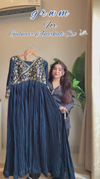 Kalikar Fendi Crush with Zari & Sequins Embroidered work - KLM09