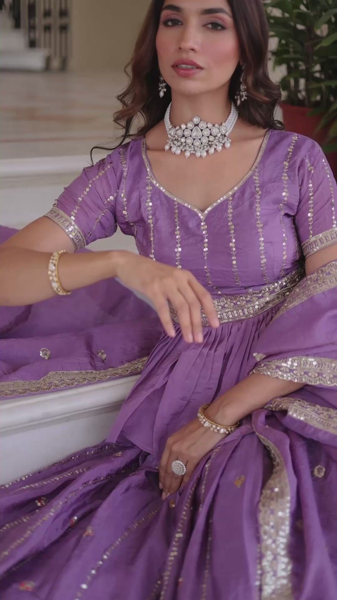 Kalikar Embellished Mirror Work Ready to Wear Lehenga & Blouse With Dupatta-5057