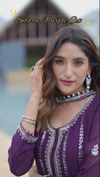 Kalikar Fendi Crush with Zari & Sequins Embroidered work - KLM04